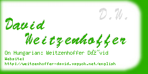 david weitzenhoffer business card